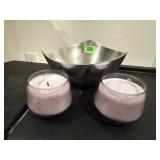 Silver potpourri bowl, Yankee Candles (2)