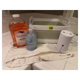 Expandable totes, lazy susan, soap, Pura air