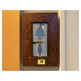 Motawi Tileworks bluejay framed art tile