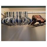 Clothes hangers, plastic & wood