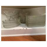Assorted glassware, snack plates, serving bowls