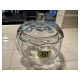 Glass pumpkin jar