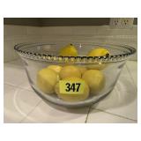 Bowl of faux lemons