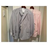 Seersucker suit jackets (2)blue & pink striped