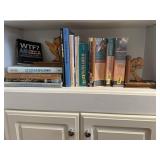 Shelf of books, book ends