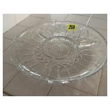 Glass relish plate