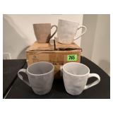 NEW stoneware mugs (4)