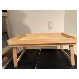 Natural folding bed tray