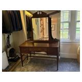 Vintage vanity, attached mirror