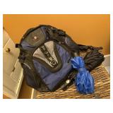 Swiss Gear backpack, baseball caps, umbrellas,