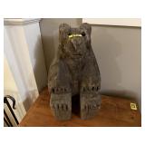 Bear wood carving
