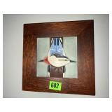 Motawi Tileworks bird framed art tile