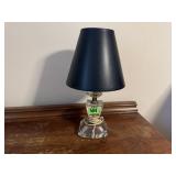Vintage accent lamp, black shade