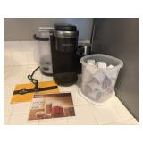 Keurig coffee maker, coffee pods included