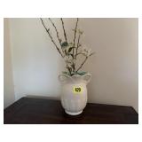 Red Wing pottery vase, florals