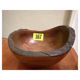Raw edge wooden bowl