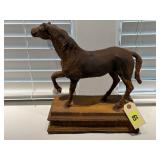 Metal horse statue