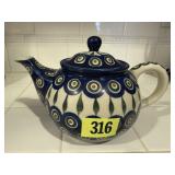 Handmade Polish teapot