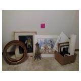 Frame and picture lot, including Mona Lisa,
