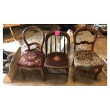 3 Upholstered chairs