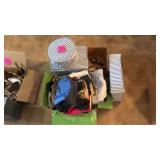 Storage bins, handbags, magnifying glasses