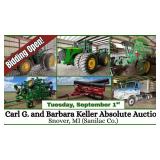 September 1st (Tuesday) Carl G. and Barbara Keller Estate Absolute Online Auction - Snover, MI (Sani