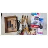 knives, scissors, bags