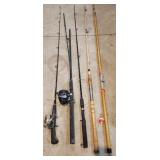 5 rods, 2 reels
