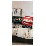 two tackle boxes and contents