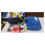tote/lid, wrapping paper, bags