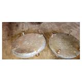two large chunks of lead