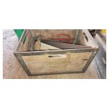 crate with trowels