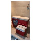 two Coleman coolers