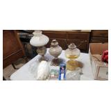 oil lamps and chimneys