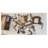 clamps, vises, scrapers