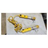 two working shop lights
