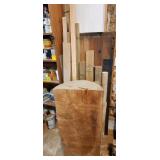 treated short pieces and other wood scraps