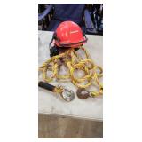 tow rope and hard hat