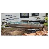 fishing boat and trailer