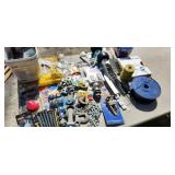 bolts, copper tubing, hooks, hardware