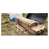 lumber, was covered outside, cover had small leak