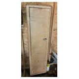 Vtg metal cabinet and contents