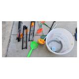tip ups, slushers, in bucket