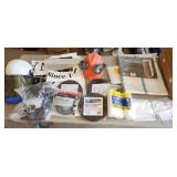 large storage bags, helmets, seal tape