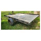 snowmobile trailer, tilt deck