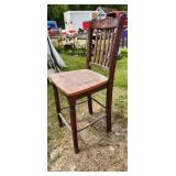 high wooden chair