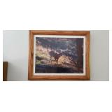 framed buck picture