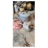 3 metal gas cans