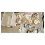 tote, fishing reels, line and supplies