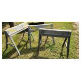 3 folding sawhorses